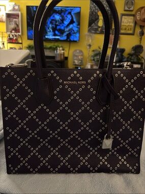 Michael Kors Purple Studded Leather Tote or Crossbody